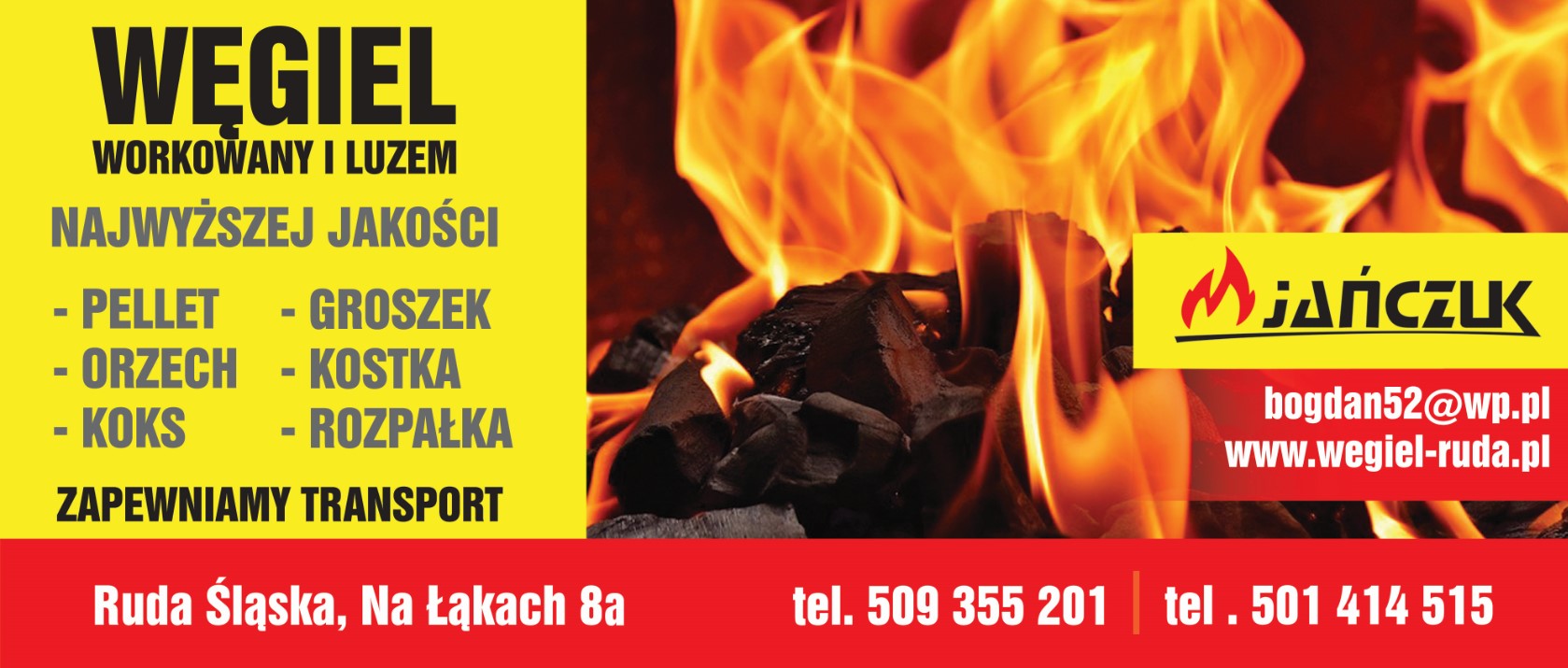 Jańczuk Skład Opału - handel węglem ŚWIĘTOCHŁOWICE opał ŚWIĘTOCHŁOWICE